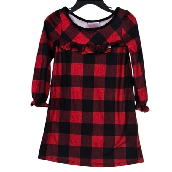 Girls 2T Soft Red Buffalo Plaid Flannel Nightgown Toddler Gown Pajamas Jammies - Picture 1 of 8